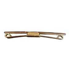 Vintage Collar Bar Gold Tone Tie Clip Elegant Mens Accessory Retro Style