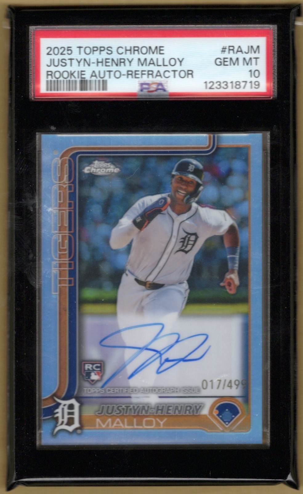 2025 Topps Chrome - Rookie Autographs Justyn-Henry Malloy #RA-JM Refractor /499