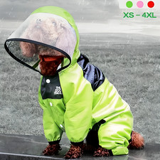 Pet Dog Raincoat The Dog Face Pet Clothes Jumpsuit Waterproof Dog Jacket Dogs Wa