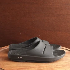 Oofos Sandals Unisex SZ M10 W12 BLK OOahh Slide Recovery Comfort Shoe Waterproof