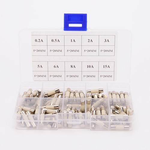 100 Stück 5x20mm Elektrische Keramik Sicherung Kit Sortiment Amp 0,2 A-15A - Picture 5 of 7