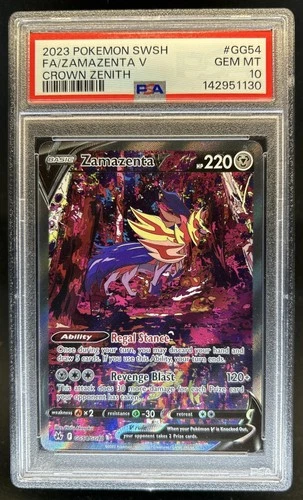 2023 Pokemon SWSH Crown Zenith Zamazenta V Galarian Gallery #GG54/GG70 PSA 10