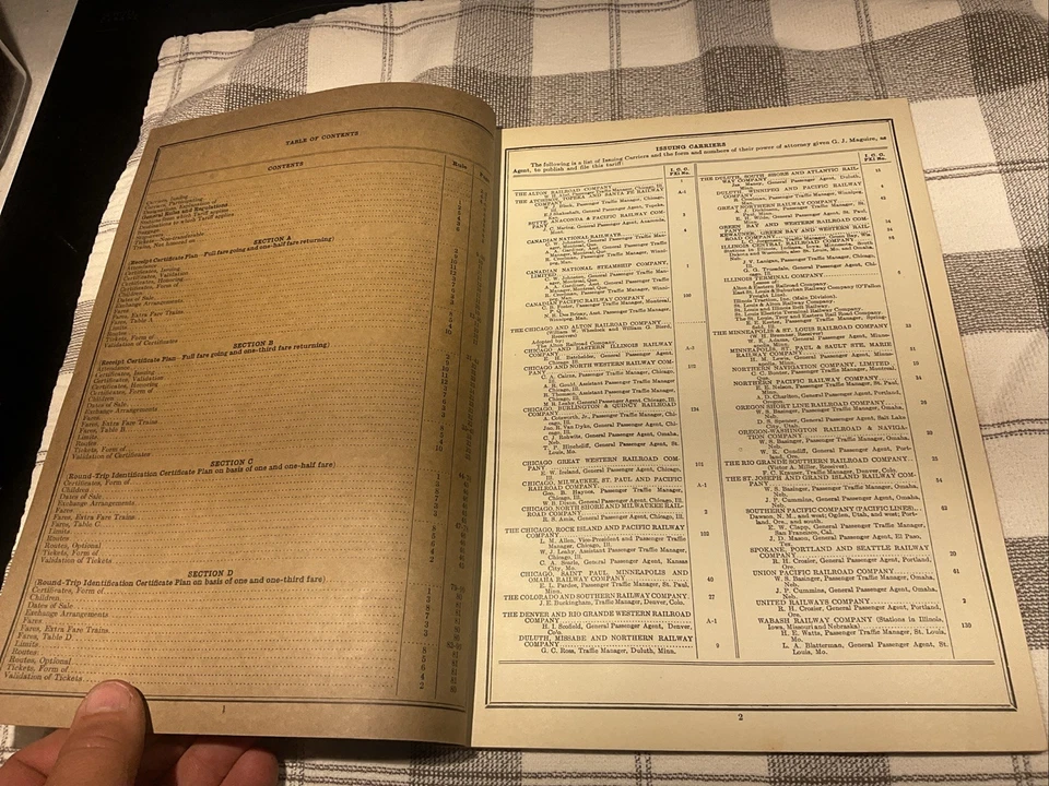 Vintage 1931 railroad tariff certificate plan - Image 3 of 4