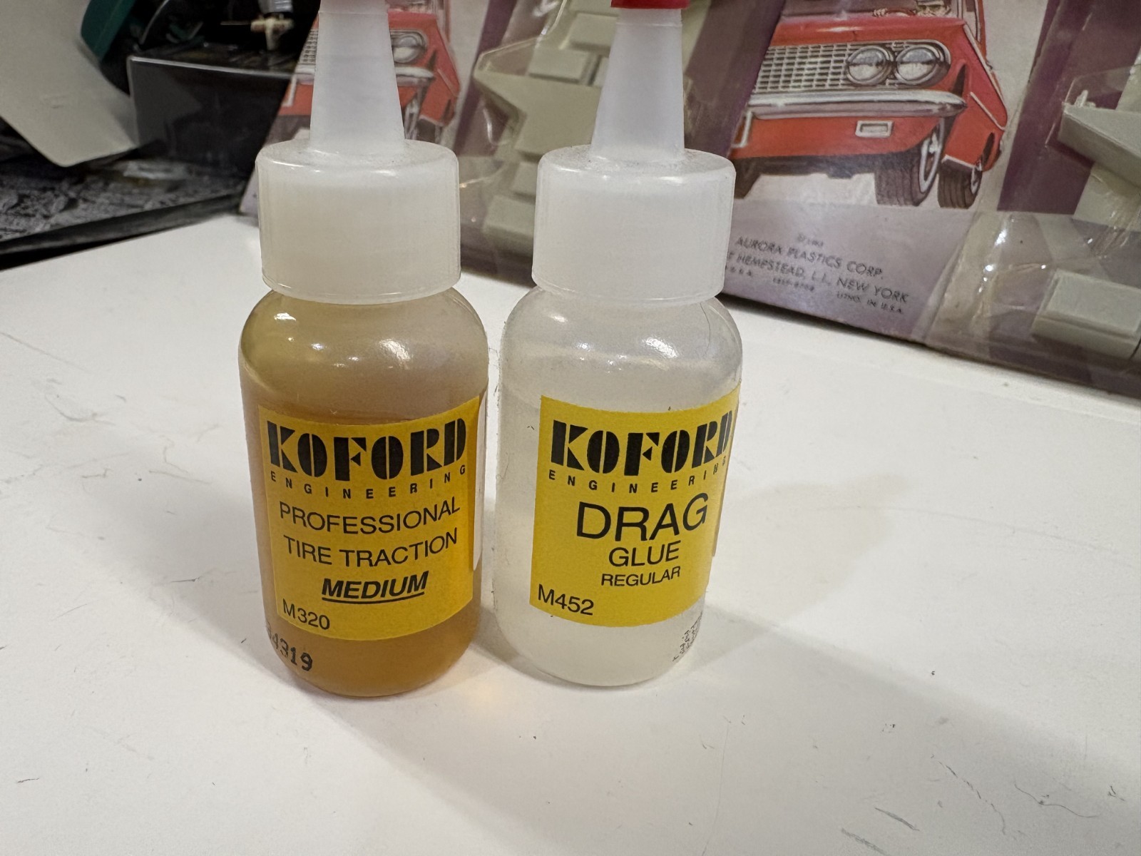 MSH- 1/24 Slot Car Racing KOFORD Drag Tire Traction Glue #M452+ M320 ...