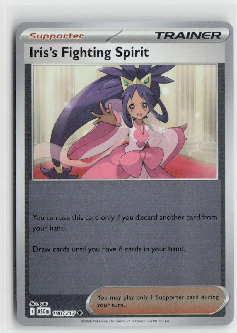 Iris's Fighting Spirit Reverse Holo Uncommon ME: Ascended Heroes 190/217 NM