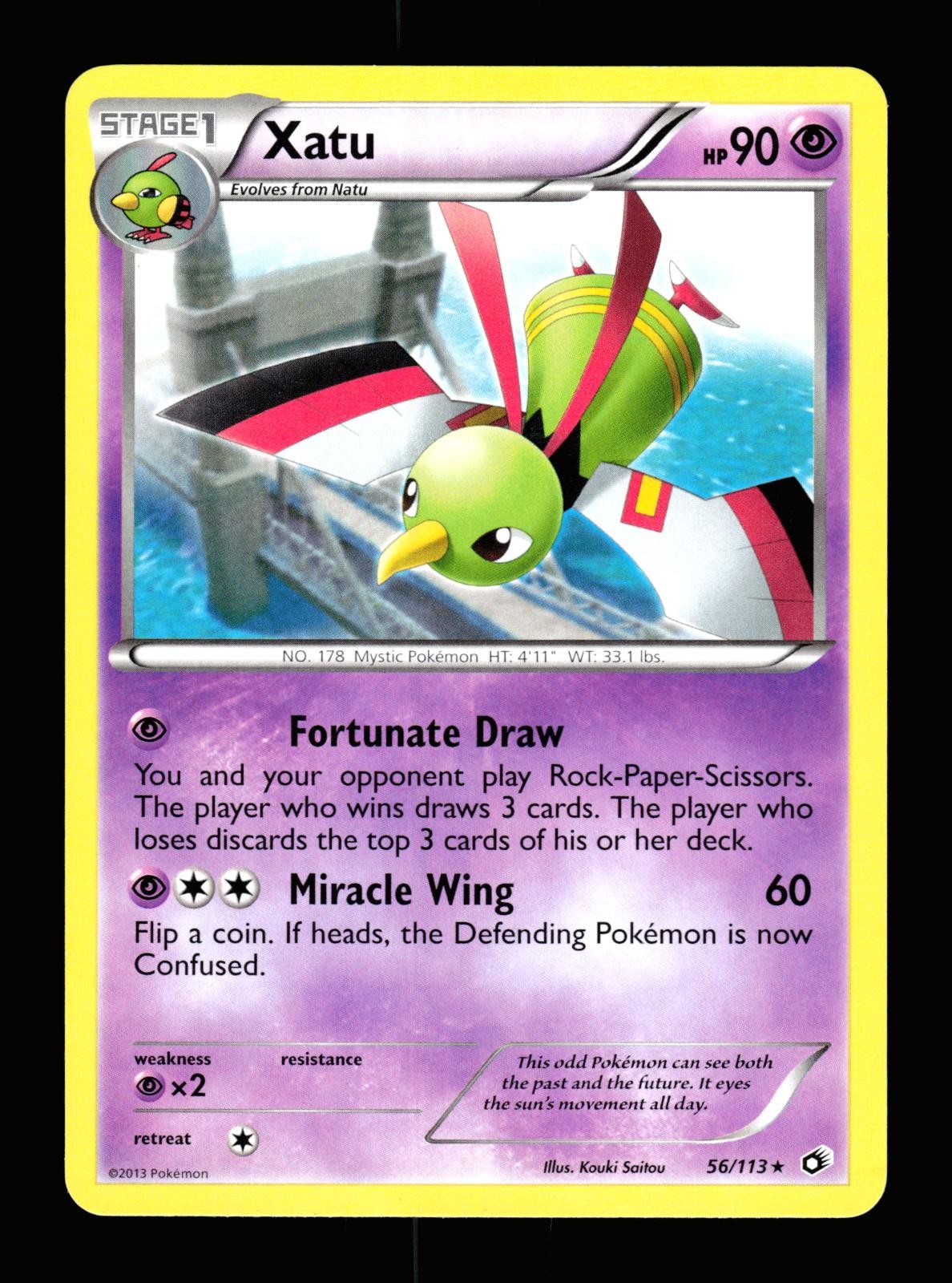 Xatu 56/113 Rare Legendary Treasures Pokemon 2013 LP