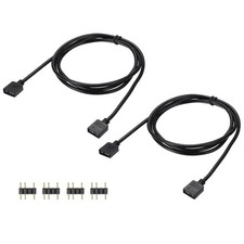 2 Pcs ARGB Extension Cable, 5V 20" 3 Pin 1 to 1 Female to Female ARGB Adapter...