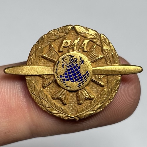 Vintage Pan Am PAA Ground Mechanic Badge Pin 1944–1957 Airline Aviation American