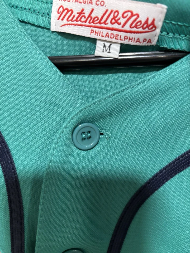 Ken Griffey Jr #24 Seattle Mariners Jersey Teal M Mitchell & Ness Throwback - Image 2 of 3