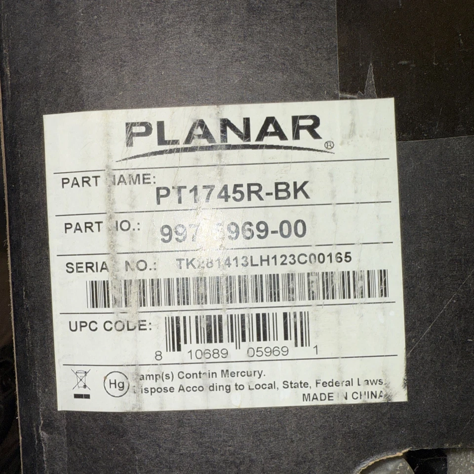 NEW Planar PT1745R/S 17" 5:4 Multi-Touch PoS USB VGA Touch Screen LCD Monitor - Image 3 of 4