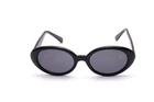 Sunglasses Small Women Plastic Oval Black Tropical Fashion 90s TR0282