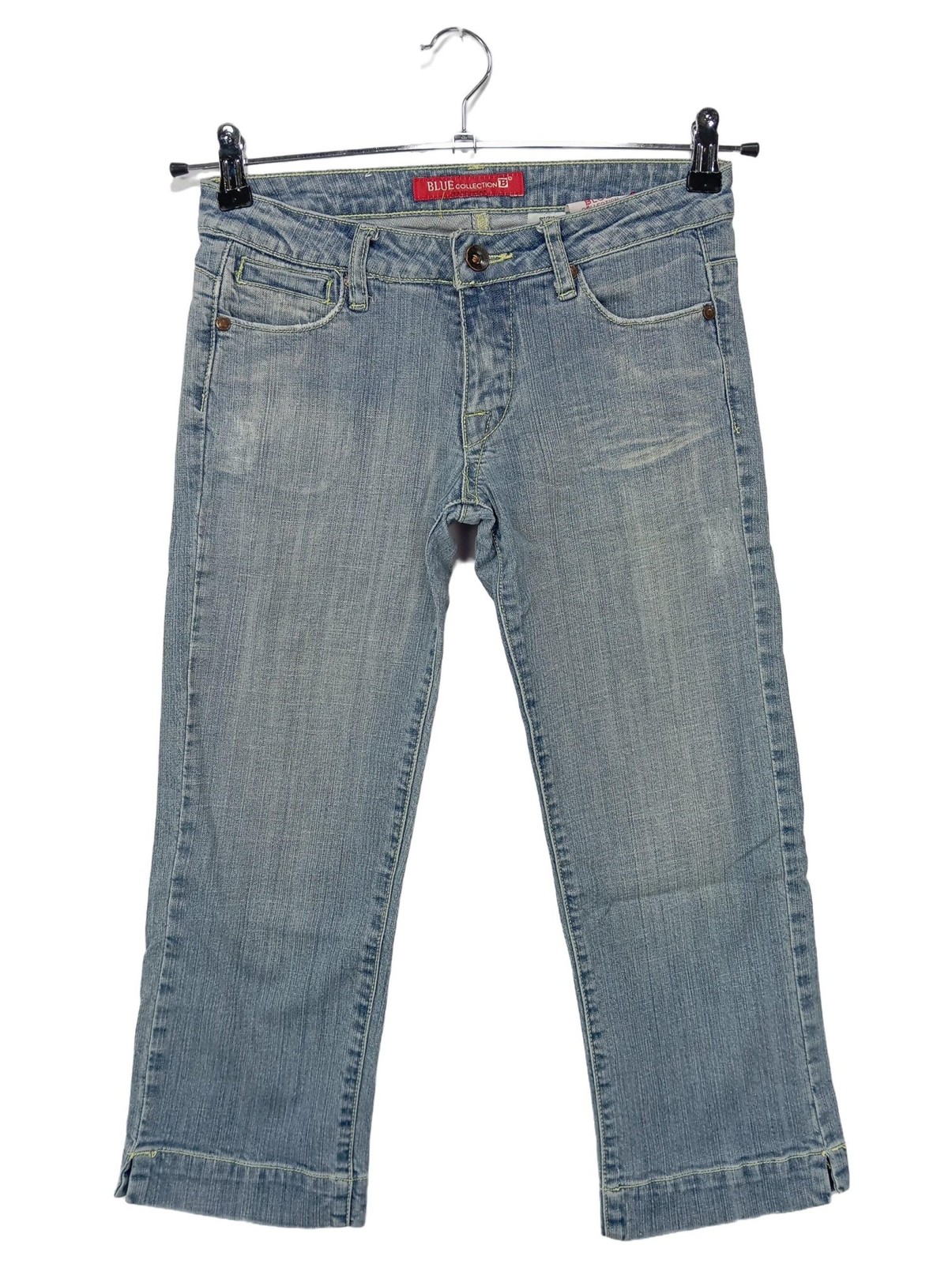 BLUE COLLECTION 3/4 Jeans Damen Jeans Gr. DE 32 blau Casual-Look