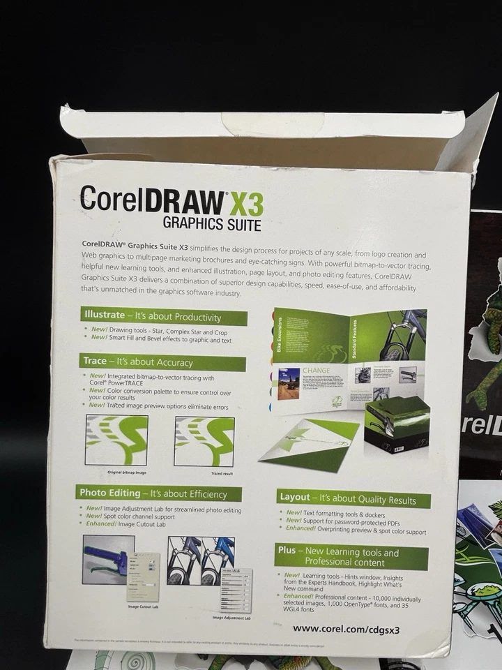 CorelDRAW Graphics Suite X3 4 CD Set Software & Handbook & User Guide - Image 3 of 3