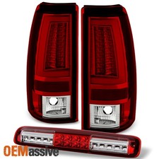 Fits 1999-2002 Silverado Sierra 1500 2500hd Red Led Tail Lights 3rd Brake Lamp Fits 1999-2002 Silverado Sierra 1500 2500hd Red Led Tail Lights 3rd Brake Lamp