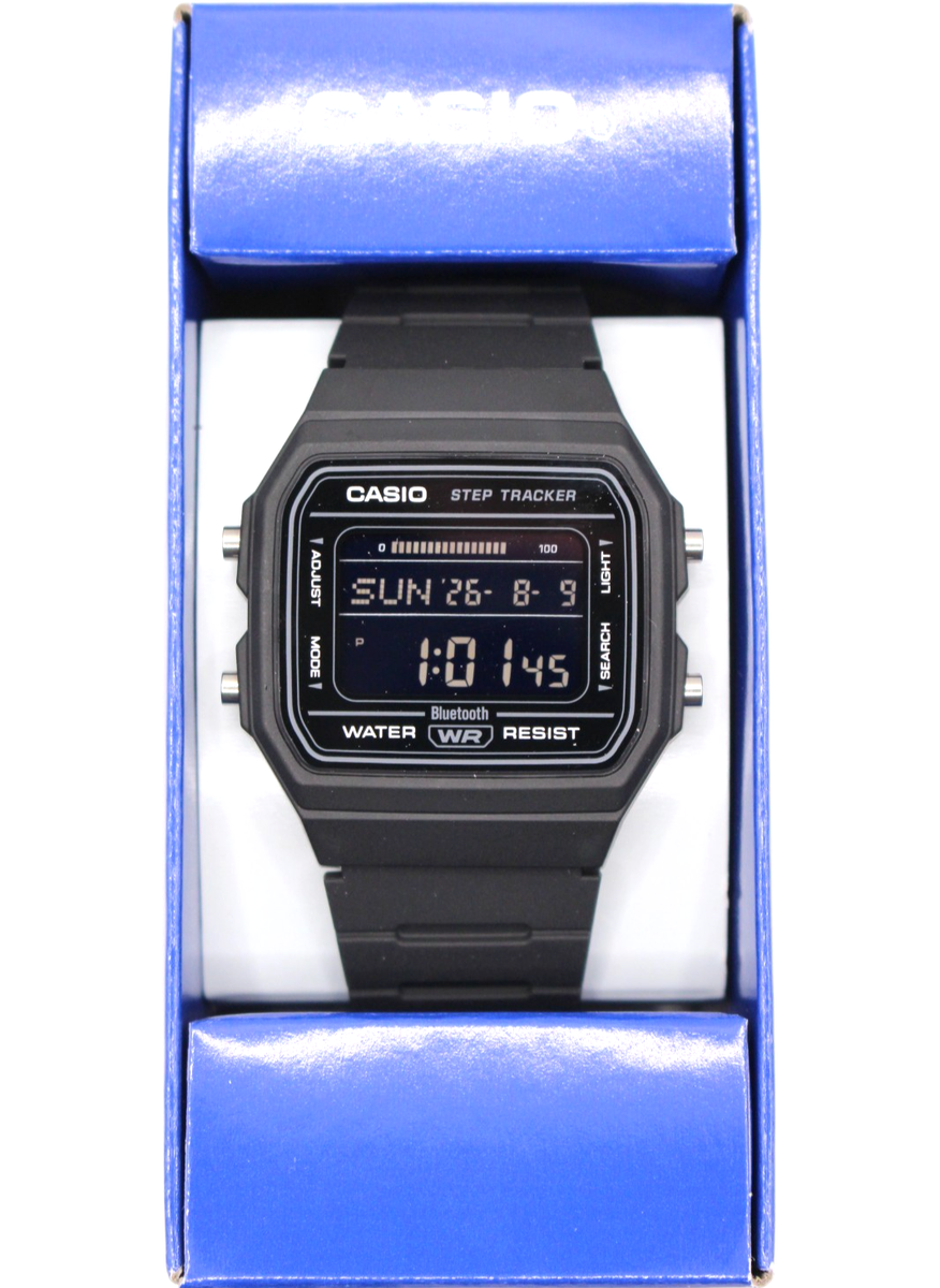 CASIO F-B100W-1BJF Bluetooth Step Tracker Digital Watch All Black