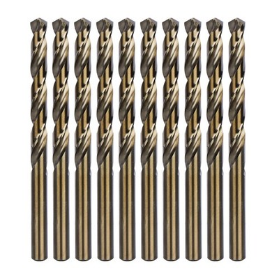 5/16'' Cobalt Drill Bit(10pcs), M35 HSS Metal Drill Bit Set for Hard Metal, St...