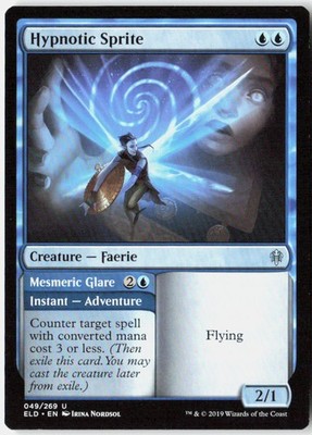 Magic - Hypnotic Sprite Throne of Eldraine [ELD - 49] NM Uncommon