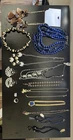 Vintage to Now Costume Jewelry Necklaces  Rings Earrings 15 Piece LOT. W/ Case