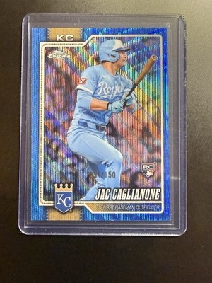 2026 Topps Chrome Jac Caglianone RC #131 Blue Wave Refractor /150 - SP Royals