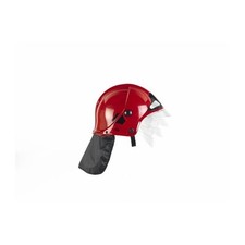 Casque de pompier F1 rouge - KLEIN - Licence MSA GALLET - Visiere escamotable et