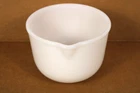 Vtg SUNBEAM Glasbake WHITE Milk Glass 6.5" Small Mixing Batter BOWL Pour Spout