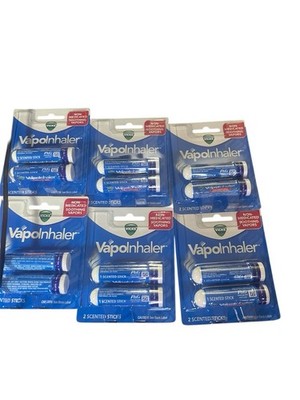 Vicks VapoInhaler Non-Medicated Nasal Inhaler | 6 Pack | 2 Scented Sticks Each