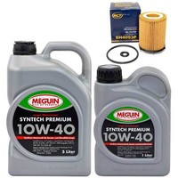 MotoröL Set 10W-40 Meguin 6 Liter + ÖLfilter SH 4093 P FüR Mercedes B-Klasse CLA