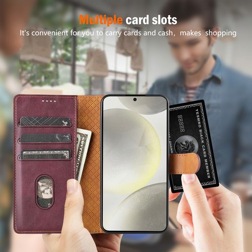 For Samsung Galaxy S24 Ultra S23 S22 S21 S20FE Magnetic Leather Wallet Flip Case - Picture 24 of 44