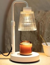 Candle Warmer Lamp with Timer, Adjustable Height Candle Warmer, Dimmable White