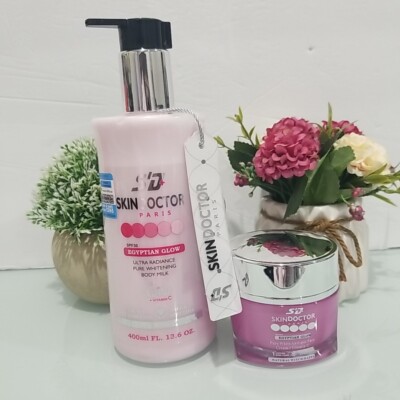 2 in 1 Skin DOCTOR PARIS Egyptian Glow + Vitamin C Whitening body lotion+  Cream