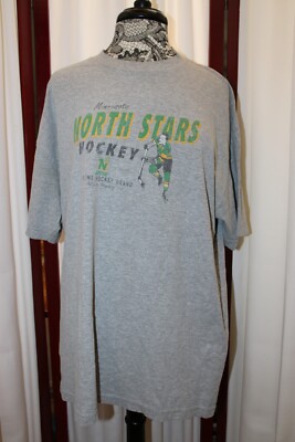 Minnesota North Stars T-Shirt NHL Old Time Hockey Gray Size XL