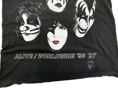 Rare Vintage 90s Kiss Alive Worldwide 96 97 Tour Band Tee Shirt