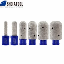 Diamond Vacuum Brazed Finger Bit Milling Porcelain Ceramic Marble 5/8-11 10-35mm