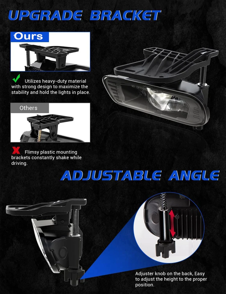 Par de luces antiniebla LED luces de parachoques delanteras para GMC 1999-2002 Sierra 2000-2006 Yukon Foto 4 de 4