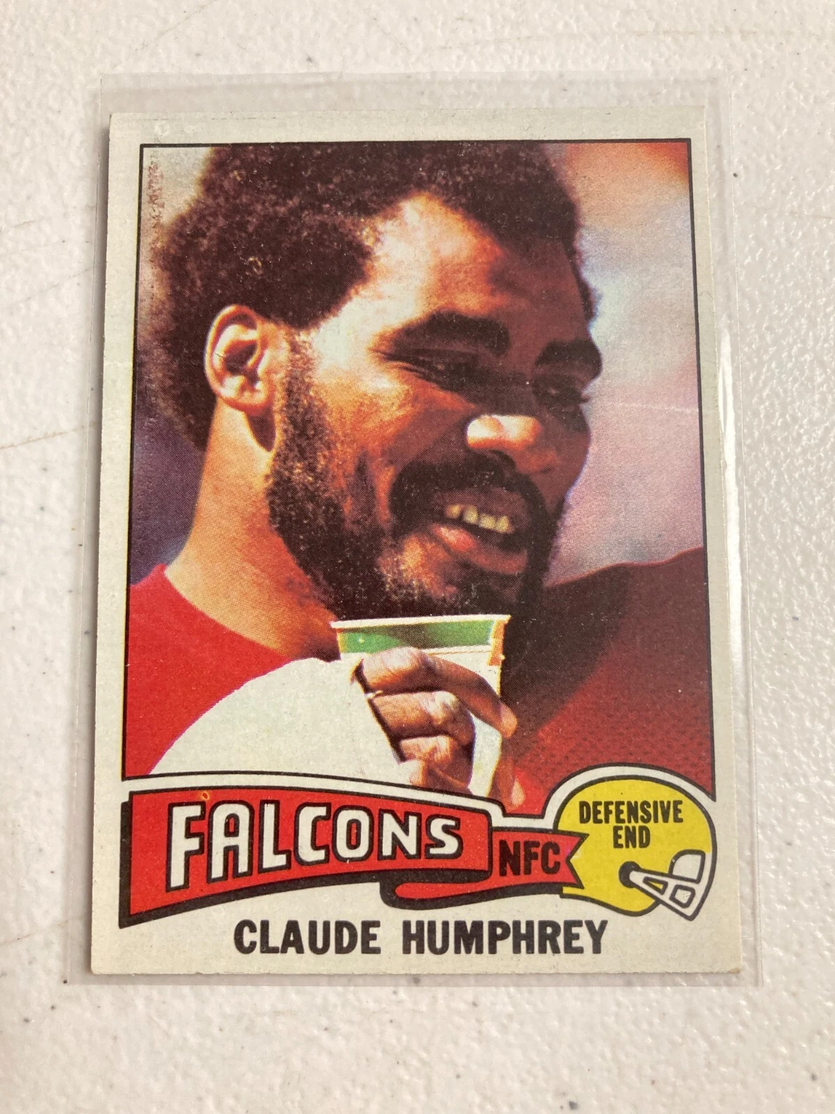 1975 topps football #245 claude humphrey atlanta falcons
