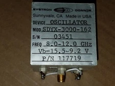 Systron Donner SDYX-3000-162 117719 Microwave 8-12GHz YIG Tuned Oscillator #3451