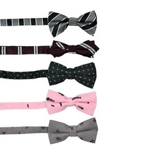 SET OF 5 Mens Classic Fashion Pre-Tie Bow Tie 100 Cotton Poly Linen Silk  12
