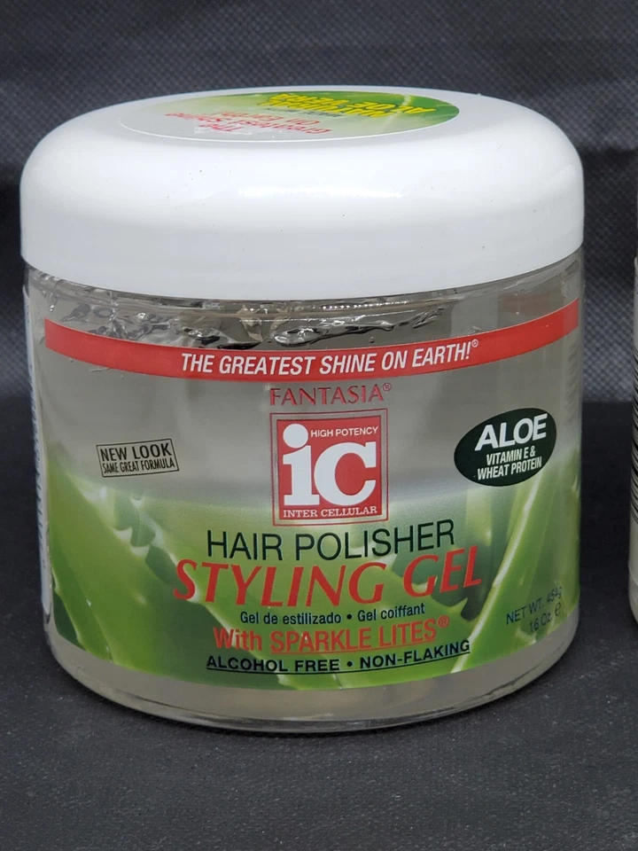 Lote de 2 gel de peinado pulidora de cabello IC 16 OZ ea con aloe sin alcohol Foto 2 de 4