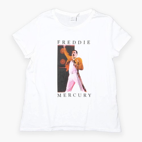 Primark Freddie Mercury Blanco Regular Camiseta de manga corta para mujer M  | eBay