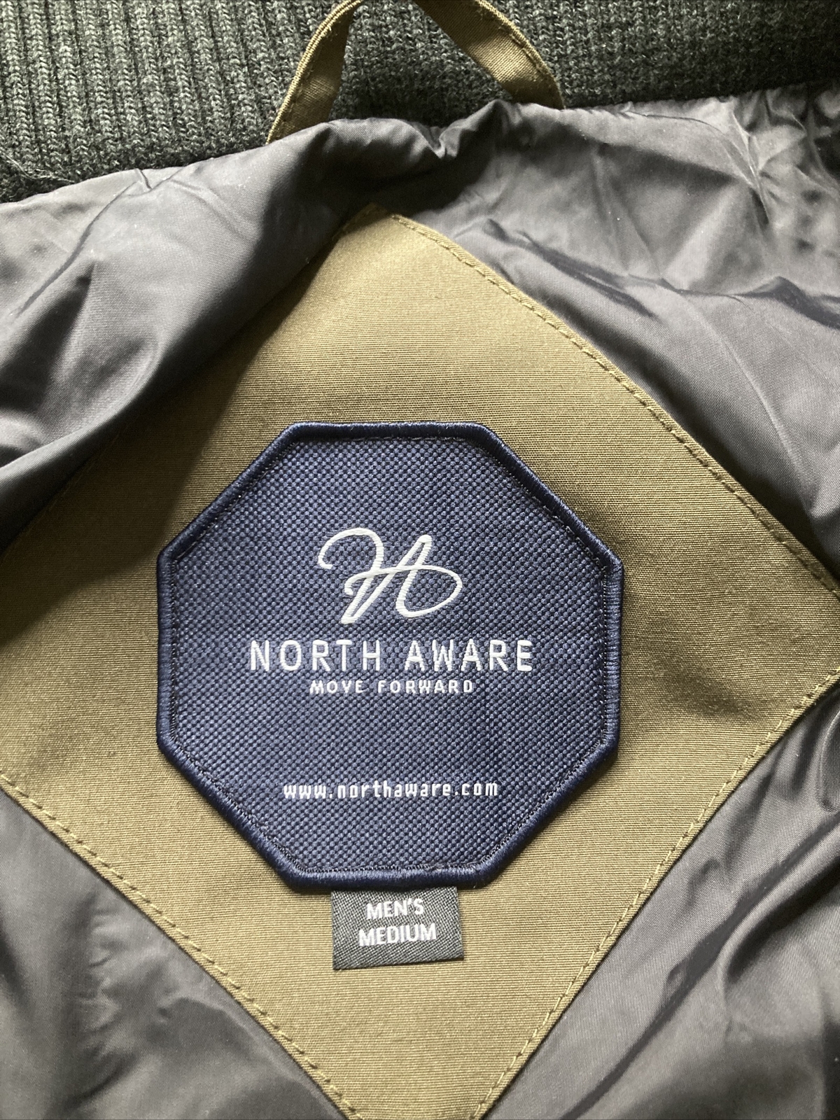 North Aware move forward men jacket medium dark g… - image 4