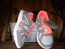 DANSKIN GIRLS ATHLETIC SHOES SIZE 4 COLOR GRAY PEACH KIDS SCHOOL SHOES CASUAL