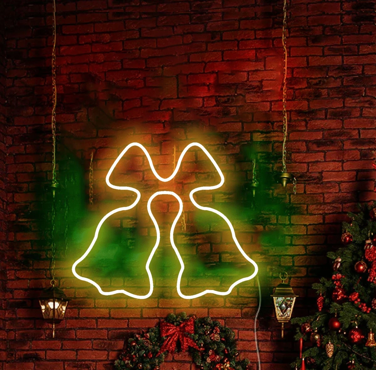 05 Neon Sign LED Christmas Jingle Bell Neon Light Home Decor Your Own Neon Sign