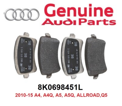 AUDI REAR BRAKE PADS  FIT A4, A5, Q5, ALLROAD 08-17 OEM 8K0698451L; GENUINE AUDI
