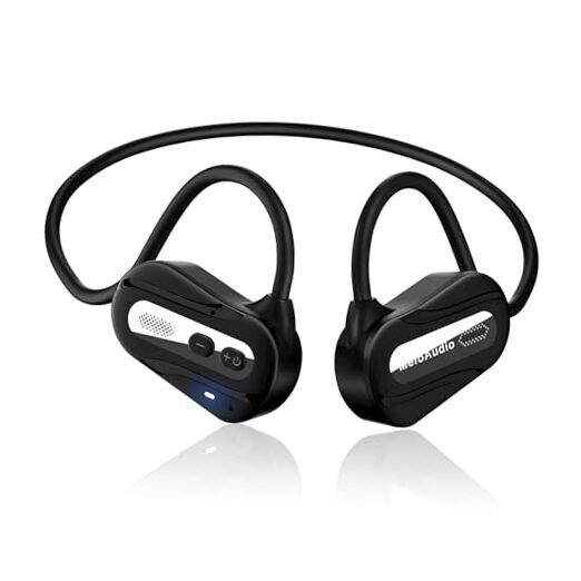 Open Ear Headphones, Bluetooth 5.3 Air Conduction Wireless Sport Black-image