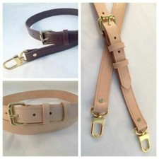 1/2" High Quality Vachetta Leather Replacement Strap fits Louis Vuitton Monogram