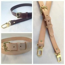 1/2" High Quality Vachetta Leather Replacement Strap fits Louis Vuitton Monogram