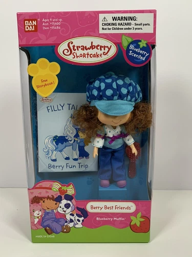 2004 Ban Dai Strawberry Shortcake Blueberry Muffin - Berry Best Friends - Sealed