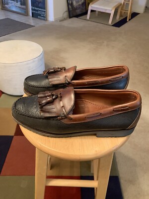 Allen Edmonds Shoes Mens 11 D Nashua Kiltie Tassel Loafer Slip On Brown Black Allen Edmonds Nashua Leather Tassel Loafer Kiltie Shoes  main image 4