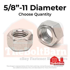 5/8"-11 316 Stainless Steel Finished Hex Nuts (Pick Quantity)
