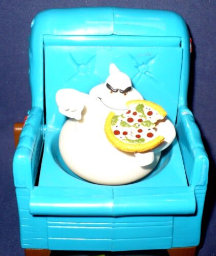 1997 CASPER MOVIE "FATSO" GHOST HIDES IN CHAIR WITH PIZZA SUBMARINE TRENDMASTERS - Picture 1 of 6